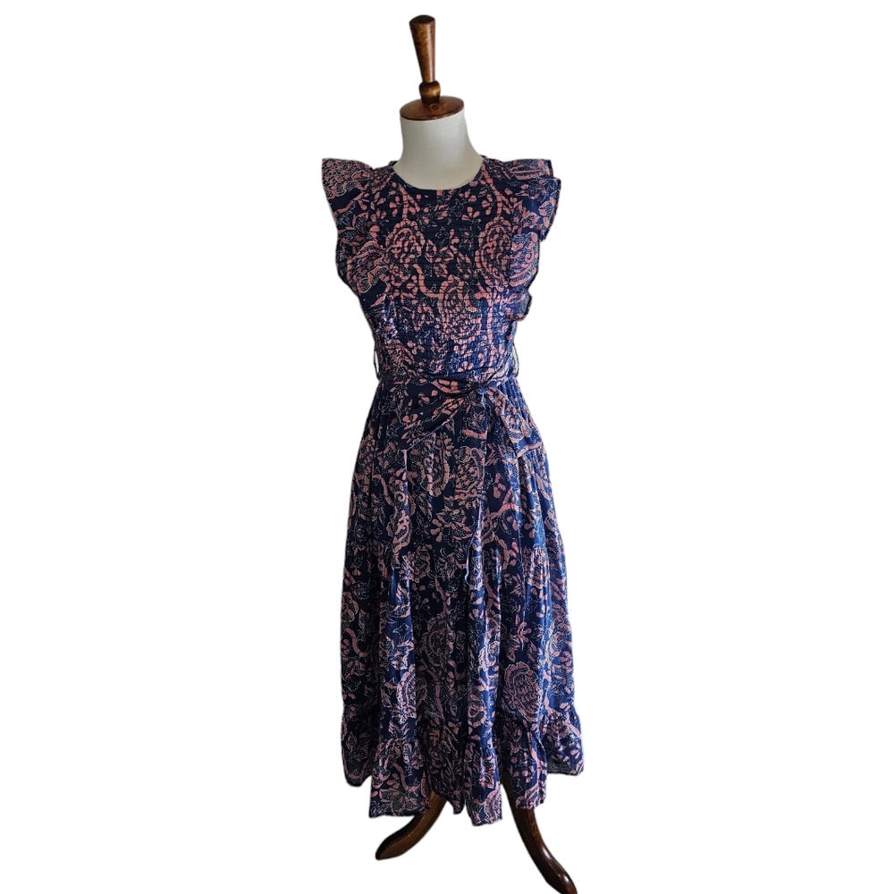 Banjanan Pink and Blue Flutter Sleeve Sundress